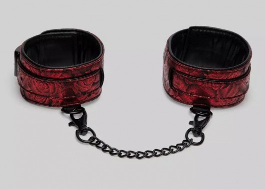 Красно-черные оковы Reversible Faux Leather Ankle Cuffs - Fifty Shades of Grey - купить с доставкой в Астрахани