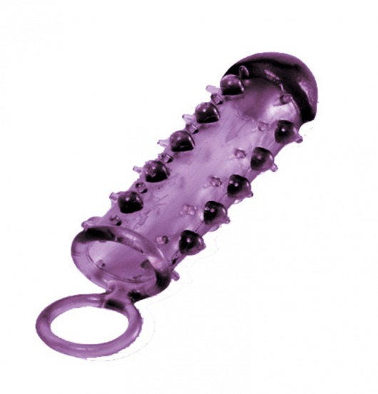 Закрытая фиолетовая насадка с пупырышками SAMURAI PENIS SLEEVE PURPLE - 14,5 см. - NMC - в Астрахани купить с доставкой