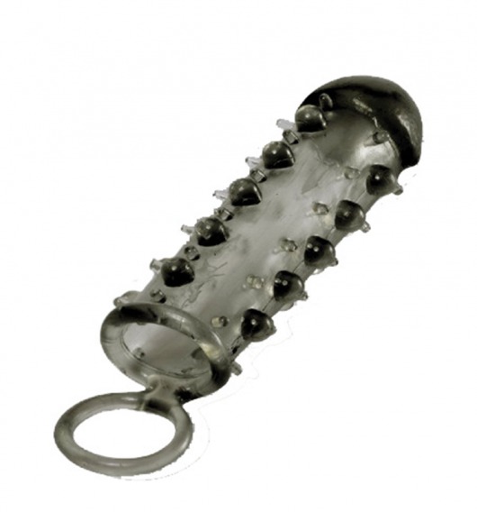 Дымчатая стимулирующая насадка с закрытой головкой SAMURAI PENIS SLEEVE BLACK - 14,5 см. - NMC - в Астрахани купить с доставкой