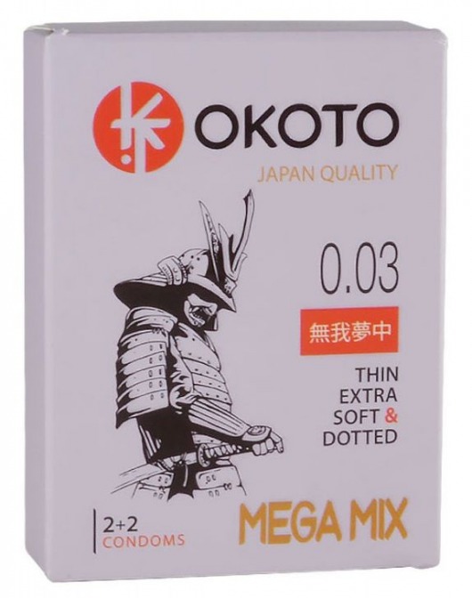 Набор из 4 презервативов OKOTO MegaMIX - Sitabella - купить с доставкой в Астрахани