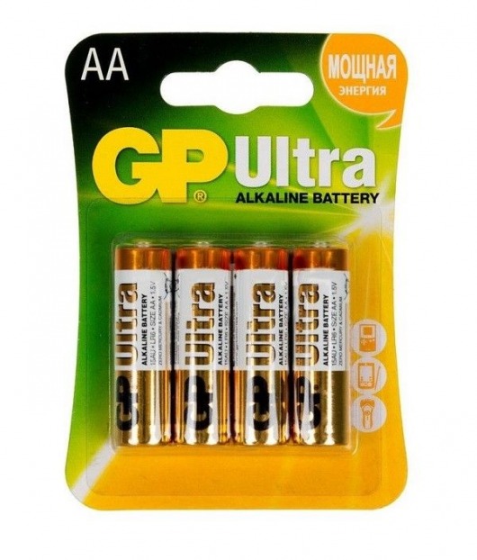 Батарейки алкалиновые GP Ultra Alkaline AA/LR6 - 4 шт. - Элементы питания - купить с доставкой в Астрахани