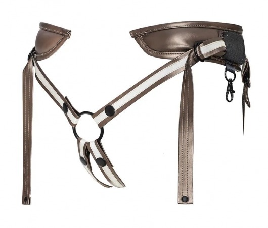 Бронзовый пояс для насадок Desirous Harness - Strap-on-me - купить с доставкой в Астрахани