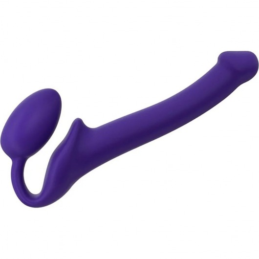 Фиолетовый безремневой страпон Silicone Bendable Strap-On - size S - Strap-on-me - купить с доставкой в Астрахани