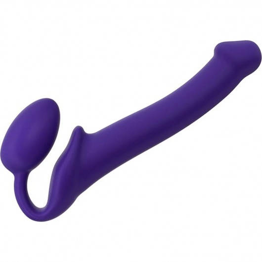 Фиолетовый безремневой страпон Silicone Bendable Strap-On - size M - Strap-on-me - купить с доставкой в Астрахани