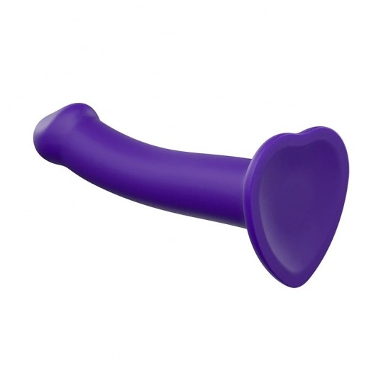 Фиолетовый фаллоимитатор-насадка Strap-On-Me Dildo Dual Density size S - 17 см. - Strap-on-me - купить с доставкой в Астрахани