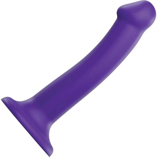 Фиолетовый фаллоимитатор-насадка Strap-On-Me Dildo Dual Density size M - 18 см. - Strap-on-me - купить с доставкой в Астрахани