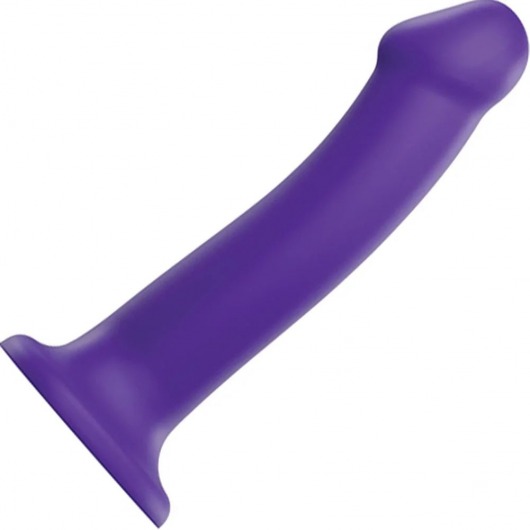 Фиолетовый фаллоимитатор-насадка Strap-On-Me Dildo Dual Density size L - 19 см. - Strap-on-me - купить с доставкой в Астрахани