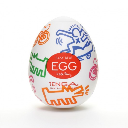 Мастурбатор-яйцо Keith Haring EGG STREET - Tenga - в Астрахани купить с доставкой