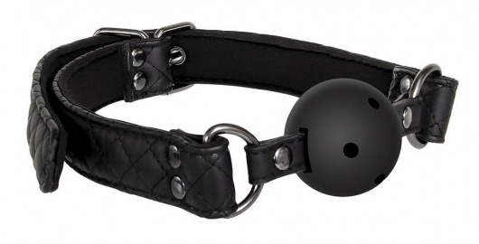 Черный кляп-шарик BALL GAG DIAMOND - Dream Toys - купить с доставкой в Астрахани