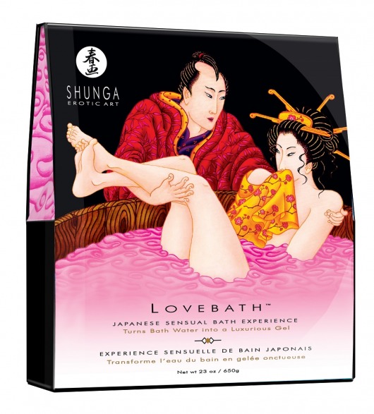 Соль для ванны Lovebath Dragon Fruit, превращающая воду в гель - 650 гр. - Shunga - купить с доставкой в Астрахани