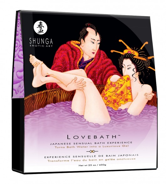 Соль для ванны Lovebath Sensual lotus, превращающая воду в гель - 650 гр. - Shunga - купить с доставкой в Астрахани