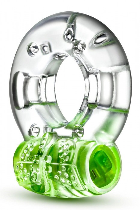 Зеленое эрекционное виброкольцо Arouser Vibrating C-Ring - Blush Novelties - в Астрахани купить с доставкой