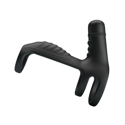 Черная вибронасадка на пенис Vibrating Penis Sling - Baile - в Астрахани купить с доставкой