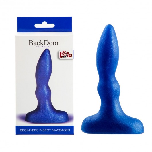 Синий анальный стимулятор Beginners p-spot massager - 11 см. - Lola Games - в Астрахани купить с доставкой