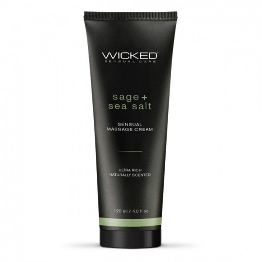Массажный легкий крем WICKED Sage plus Sea Salt - 120 мл. - Wicked - купить с доставкой в Астрахани
