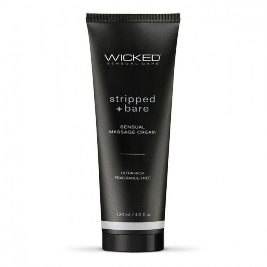 Массажный легкий крем WICKED Stripped plus Bare - 120 мл. - Wicked - купить с доставкой в Астрахани
