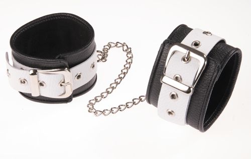 Черно-белые оковы на ноги - Sitabella - купить с доставкой в Астрахани