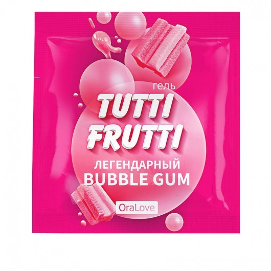 Пробник гель-смазки Tutti-frutti со вкусом бабл-гам - 4 гр. - Биоритм - купить с доставкой в Астрахани