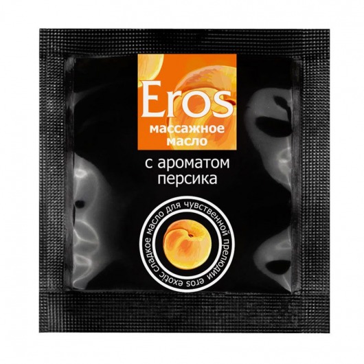 Саше массажного масла Eros exotic с ароматом персика - 4 гр. - Биоритм - купить с доставкой в Астрахани