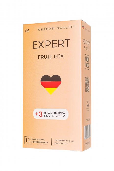 Ароматизированные презервативы EXPERT Fruit Mix - 12 шт.(+3 в подарок) - Expert - купить с доставкой в Астрахани