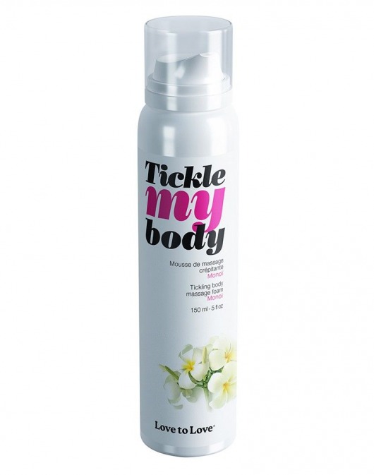 Массажная хрустящая пенка Tickle My Body Monoi с ароматом моной - 150 мл. - Love to Love - купить с доставкой в Астрахани