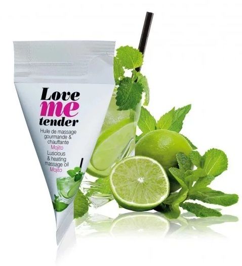 Съедобное согревающее массажное масло Love Me Tender Mojito с ароматом мохито - 10 мл. - Love to Love - купить с доставкой в Астрахани