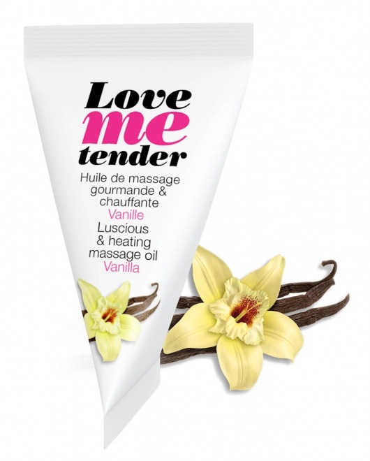 Съедобное согревающее массажное масло Love Me Tender Vanilla с ароматом ванили - 10 мл. - Love to Love - купить с доставкой в Астрахани