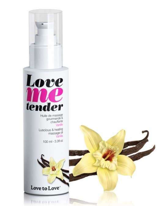 Съедобное согревающее массажное масло Love Me Tender Vanilla с ароматом ванили - 100 мл. - Love to Love - купить с доставкой в Астрахани