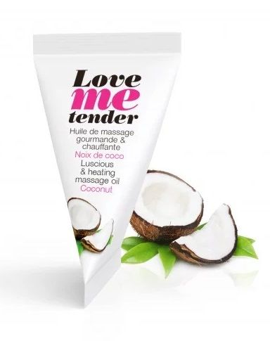 Съедобное согревающее массажное масло Love Me Tender Cocos с ароматом кокоса - 10 мл. - Love to Love - купить с доставкой в Астрахани