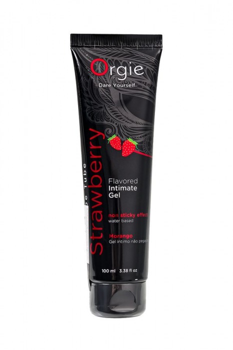 Интимный гель на водной основе Lube Tube Strawberry с клубничным вкусом - 100 мл. - ORGIE - купить с доставкой в Астрахани