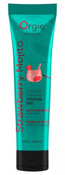Съедобный интимный гель Orgie Lube Tube Cocktail Strawberry Mojito - 100 мл. - ORGIE - купить с доставкой в Астрахани