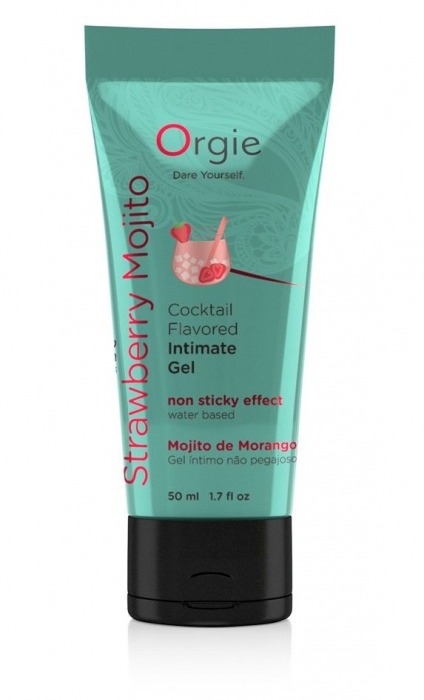 Съедобный интимный гель Orgie Lube Tube Cocktail Strawberry Mojito - 50 мл. - ORGIE - купить с доставкой в Астрахани