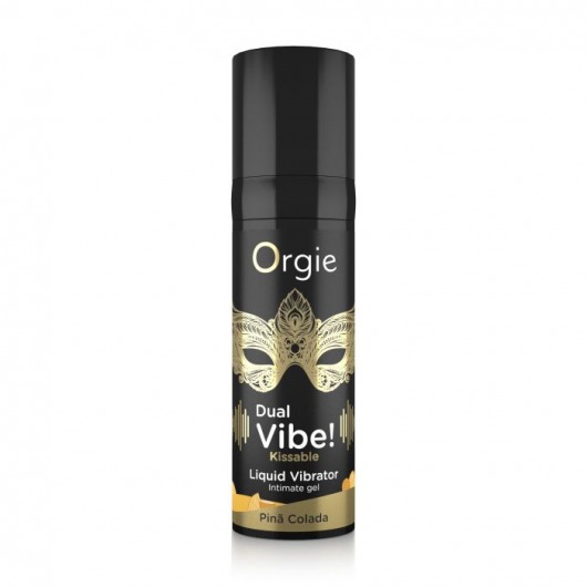 Съедобный гель Dual Vibe Pina Colada с эффектом вибрации и вкусом коктейля пина колада - 15 мл. - ORGIE - купить с доставкой в Астрахани