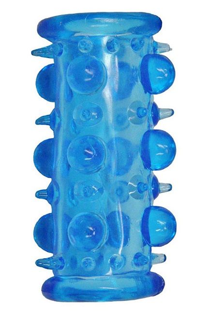 Голубая насадка с шипами и шишечками LUST CLUSTER - Dream Toys - в Астрахани купить с доставкой