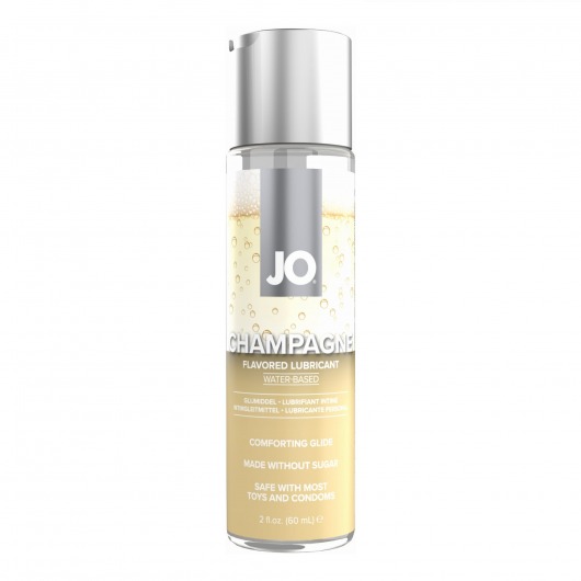 Лубрикант на водной основе JO H2O Champagne Flavored Lubricant с ароматом шампанского - 60 мл. - System JO - купить с доставкой в Астрахани