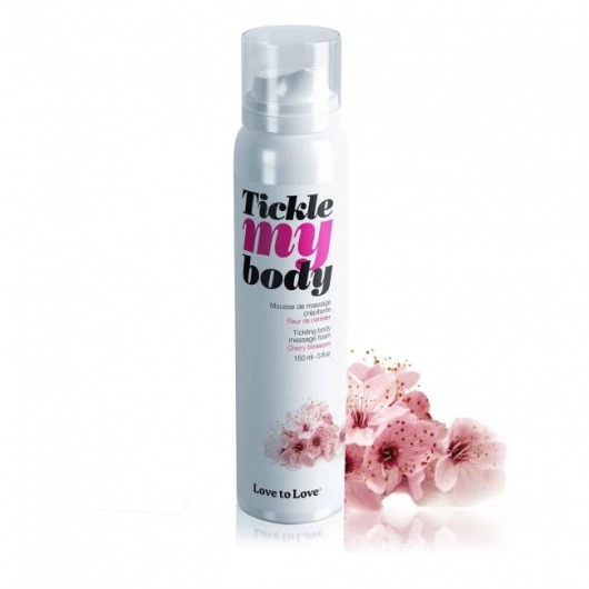 Массажная хрустящая пенка Tickle My Body Cherry Blossom с ароматом вишневого цвета - 150 мл. - Love to Love - купить с доставкой в Астрахани