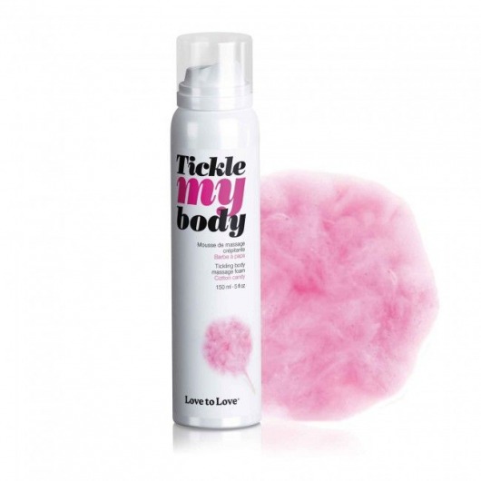 Массажная хрустящая пенка Tickle My Body Cotton Candy с ароматом сладкой ваты - 150 мл. - Love to Love - купить с доставкой в Астрахани