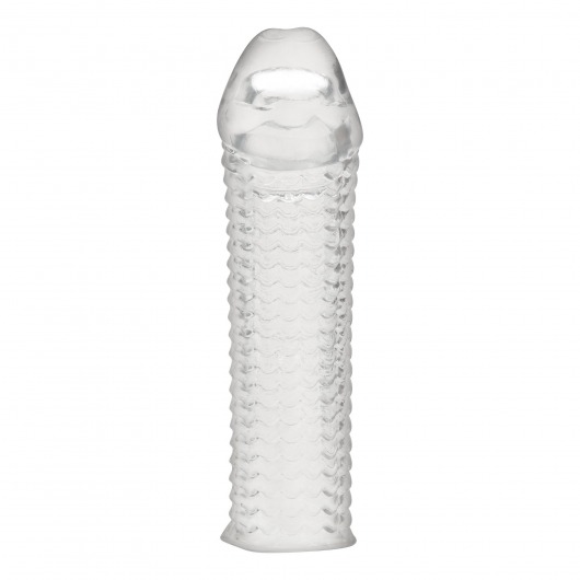 Текстурированная насадка на пенис Clear Textured Penis Enhancing Sleeve Extension - 16,5 см. - BlueLine - в Астрахани купить с доставкой