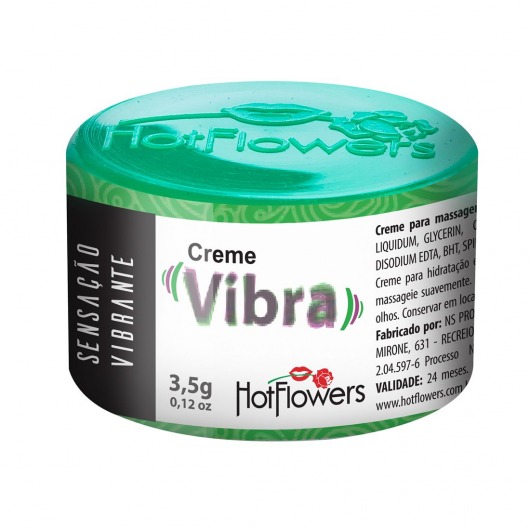 Возбуждающий крем Vibra с эффектом вибрации - 3,5 гр. - HotFlowers - купить с доставкой в Астрахани