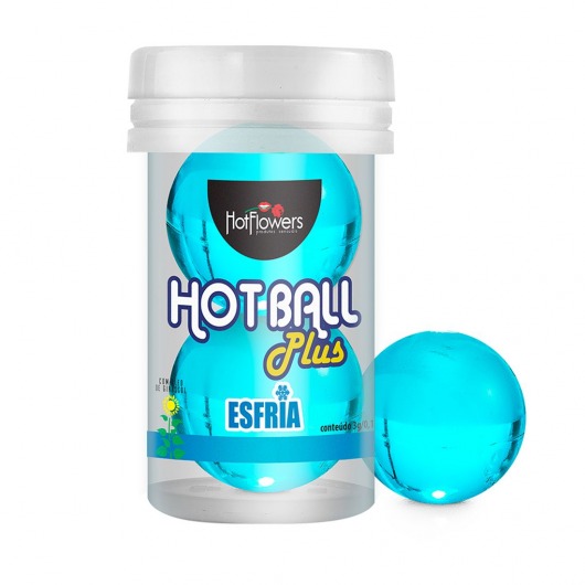 Лубрикант на масляной основе Hot Ball Plus с охлаждающим эффектом (2 шарика по 3 гр.) - HotFlowers - купить с доставкой в Астрахани