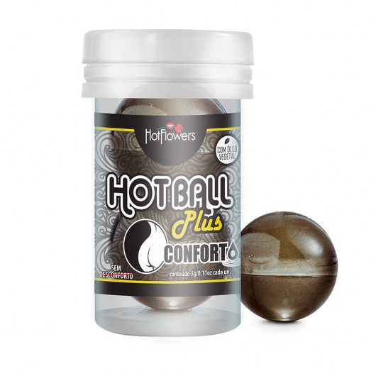 Анальный лубрикант на масляной основе Hot Ball Plus Conforto (2 шарика по 3 гр.) - HotFlowers - купить с доставкой в Астрахани
