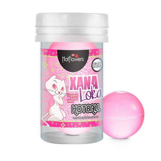 Лубрикант на силиконовой основе с эффектом вибрации Xana Loka Hot Ball (2 шарика по 3 гр.) - HotFlowers - купить с доставкой в Астрахани