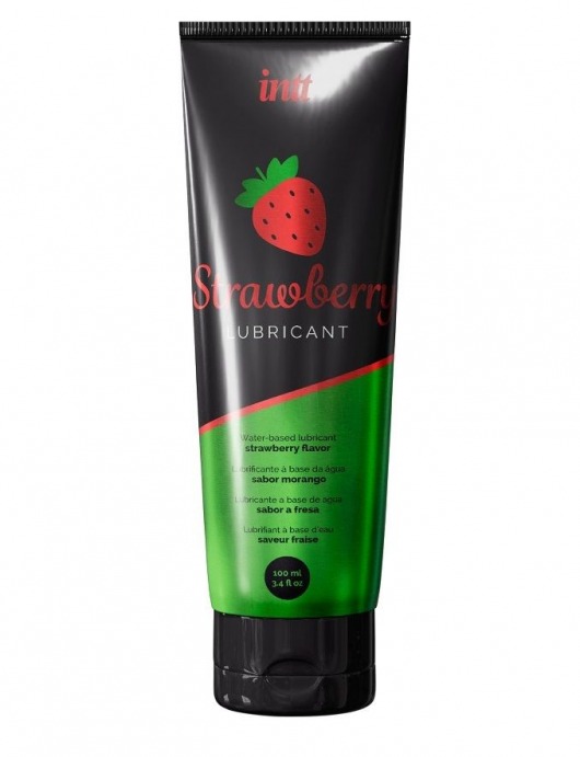 Смазка на водной основе с ароматом клубники Strawberry Lubricant - 100 мл. - INTT - купить с доставкой в Астрахани