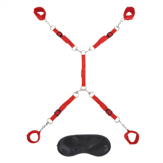 Красная фиксация на матрас Classic Bedspreader - Lux Fetish - купить с доставкой в Астрахани