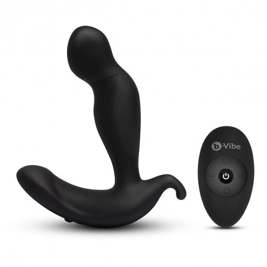 Черный анальный стимулятор с вращением и вибрацией 360 Plug - 13 см. - b-Vibe - в Астрахани купить с доставкой