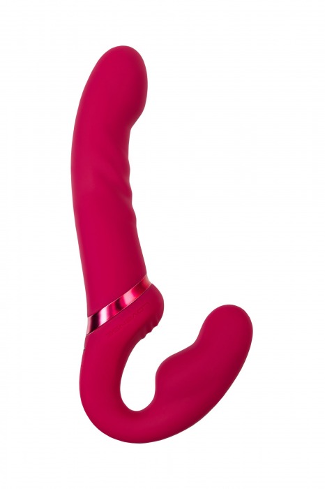 Малиновый безремневой страпон Lapis - 23 см. - Lovense - купить с доставкой в Астрахани