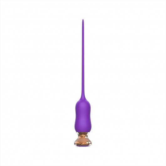 Фиолетовый тонкий стимулятор Nipple Vibrator - 23 см. - I-MOON - купить с доставкой в Астрахани