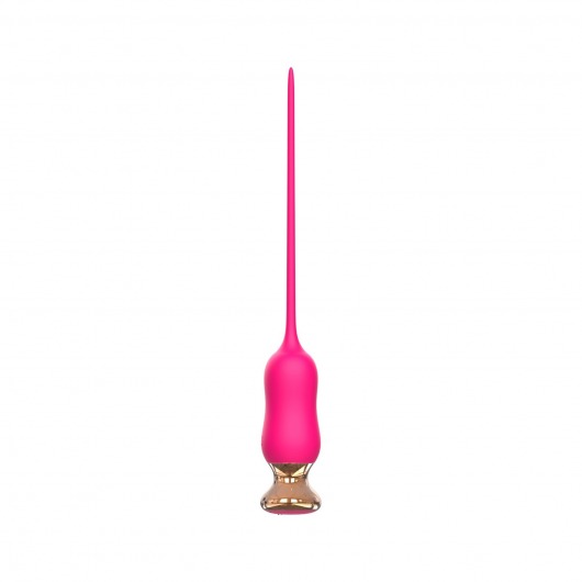 Розовый тонкий стимулятор Nipple Vibrator - 23 см. - I-MOON - купить с доставкой в Астрахани