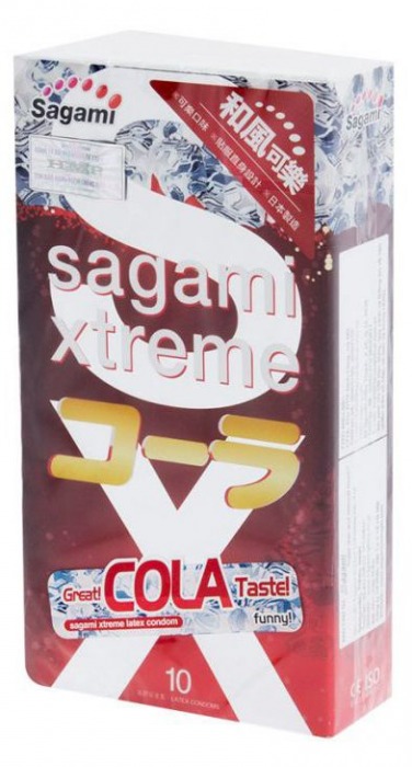 Ароматизированные презервативы Sagami Xtreme COLA - 10 шт. - Sagami - купить с доставкой в Астрахани