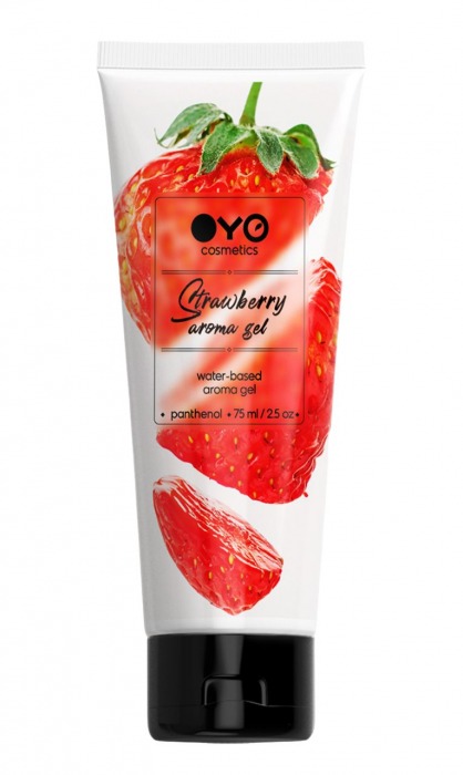Лубрикант на водной основе OYO Aroma Gel Strawberry с ароматом клубники - 75 мл. - OYO - купить с доставкой в Астрахани